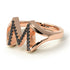 Black Diamond Initial M Ring