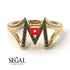 Black Diamond Initial M Ring