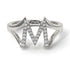 White Diamond Initial M Ring
