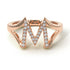White Diamond Initial M Ring