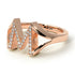 White Diamond Initial M Ring