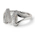 White Diamond Initial M Ring