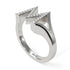 White Diamond Initial M Ring