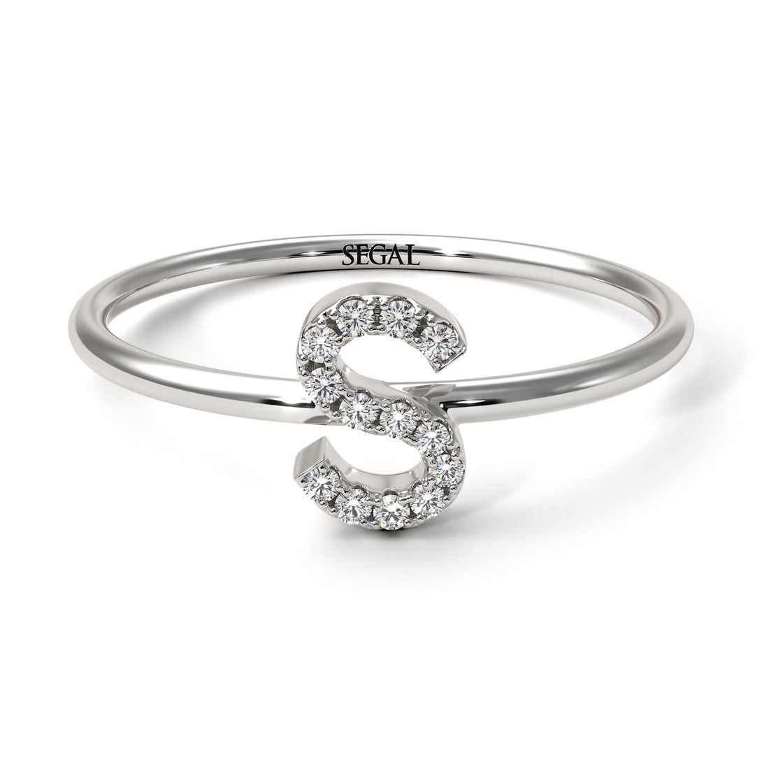 Initial Diamond Ring - Raegan No. 3