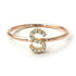 Two Tones Initial Diamond Ring - Raegan No. 16