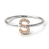 Two Tones Initial Diamond Ring - Raegan No. 18