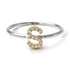 Two Tones Initial Diamond Ring - Raegan No. 17