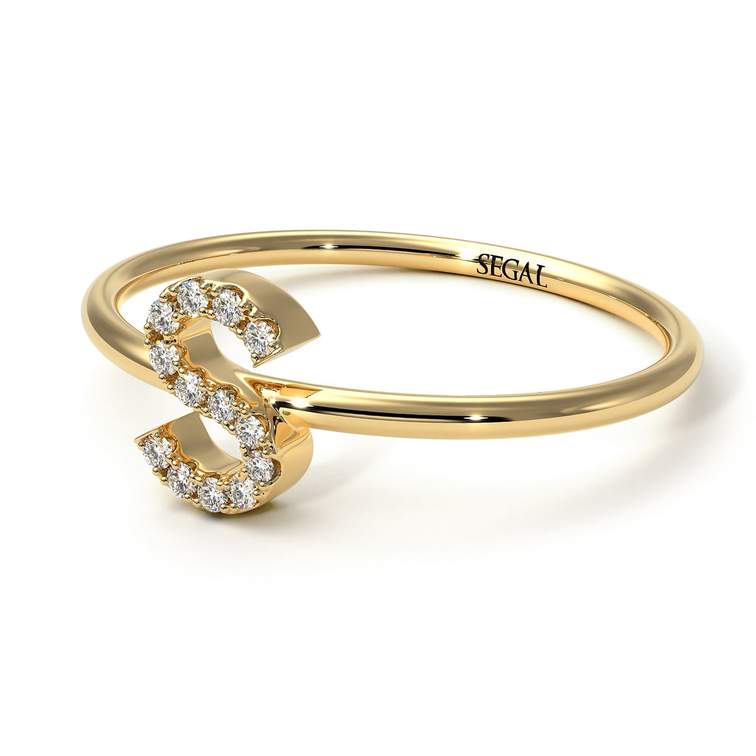 Initial Diamond Ring - Raegan No. 1