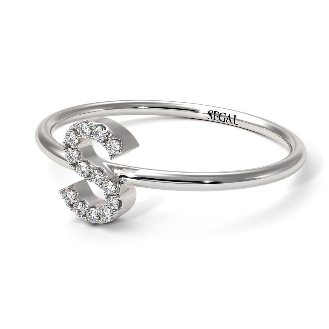 Initial Diamond Ring - Raegan No. 3