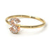 Two Tones Initial Diamond Ring - Raegan No. 16