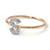 Two Tones Initial Diamond Ring - Raegan No. 18
