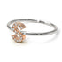 Two Tones Initial Diamond Ring - Raegan No. 18