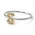 Two Tones Initial Diamond Ring - Raegan No. 17