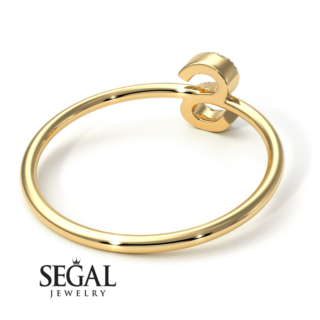 Initial Diamond Ring - Raegan No. 1