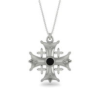 Jerusalem Black Diamond Cross Necklace - Elijah No. 9 image 1