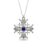Jerusalem Sapphire Cross Necklace - Elijah No. 15