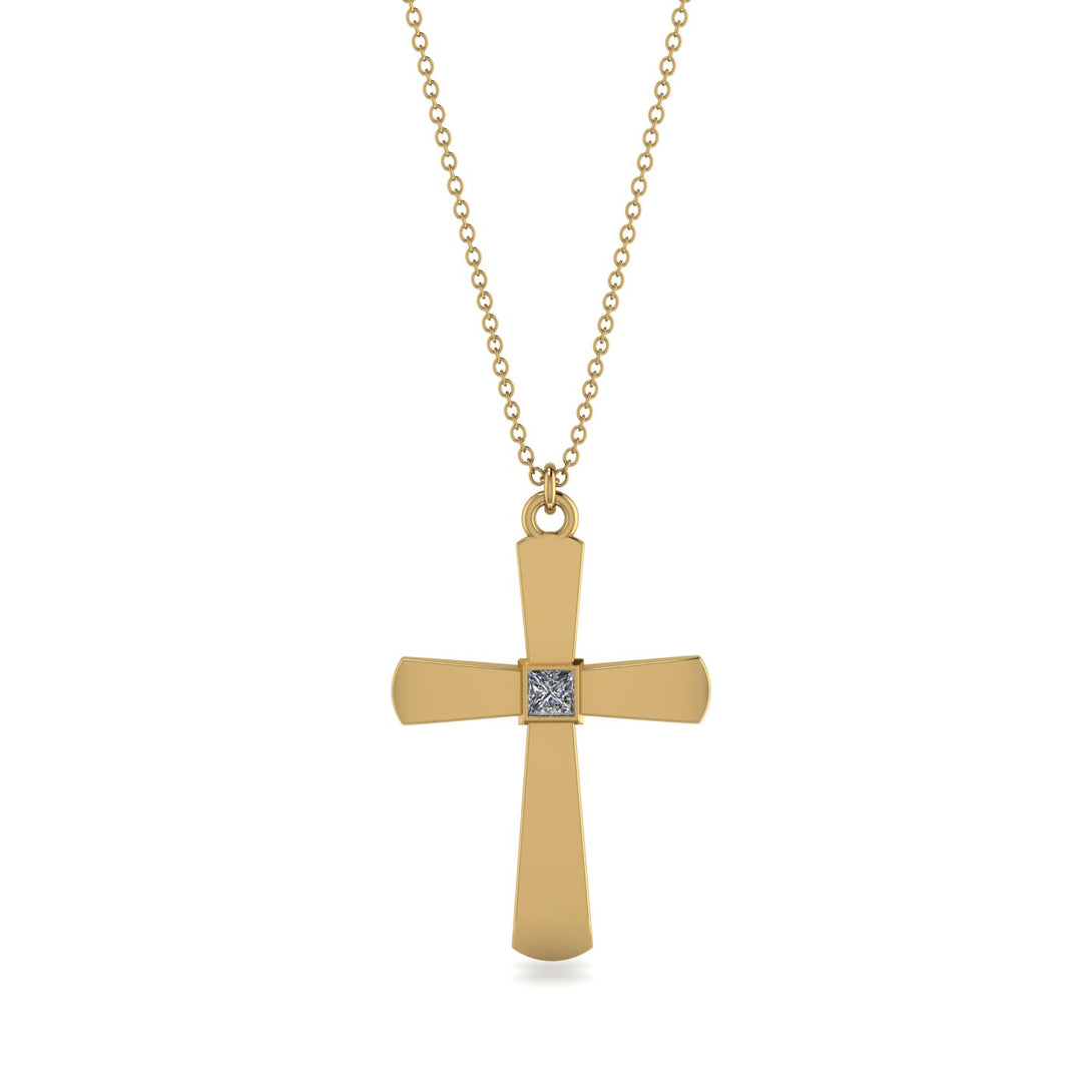 Latin Diamond Cross Necklace - Tobias No. 1