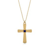 Latin Sapphire Cross Necklace - Tobias No. 13