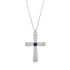 Latin Sapphire Cross Necklace - Tobias No. 15