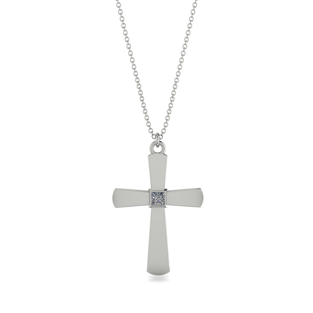 Latin Diamond Cross Necklace - Tobias No. 3