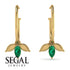 Leaves Emerald Earrings - Anika No. 4
