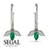 Leaves Emerald Earrings - Anika No. 6