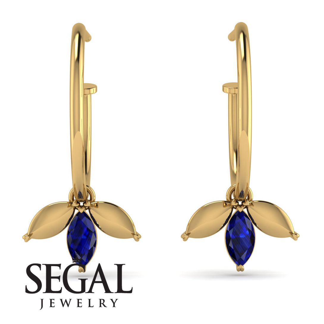 Leaves Sapphire Earrings - Anika No. 13