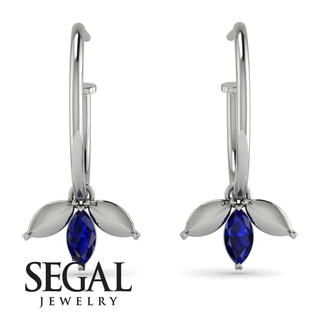 Leaves Sapphire Earrings - Anika No. 15