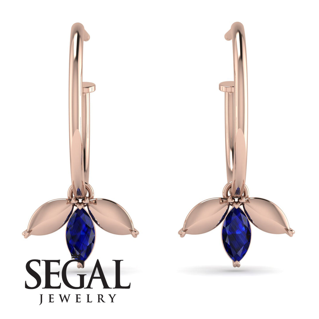 Leaves Sapphire Earrings - Anika No. 14