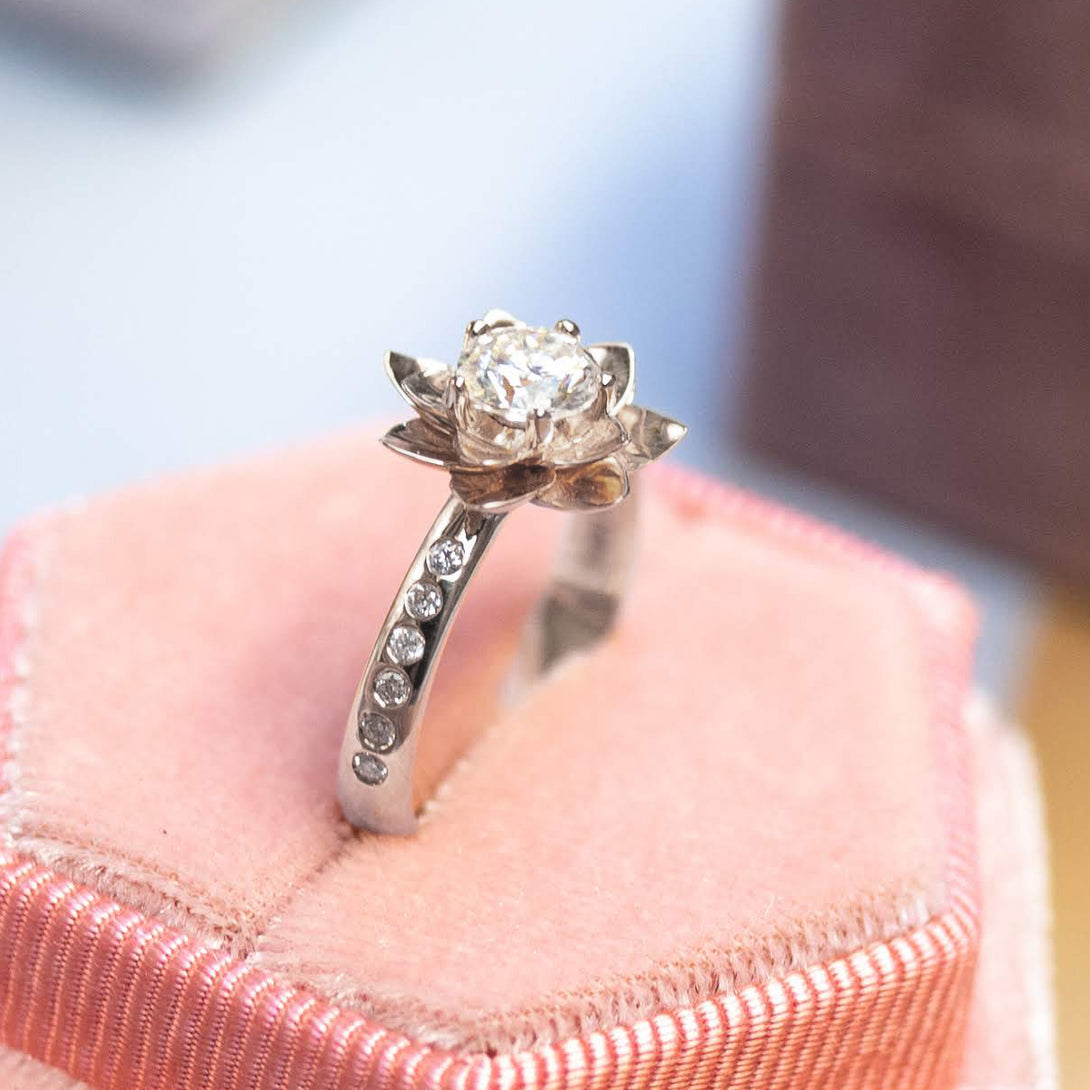 Adam's custom Lotus Flower Diamond ring - Lotus no. 31