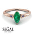 Marquise Emerald Geometrical Engagement Ring - Reese No. 65 image 10
