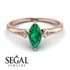 Marquise Emerald Geometrical Engagement Ring - Reese No. 5