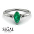 Marquise Emerald Geometrical Engagement Ring - Reese No. 36 image 10