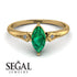 Marquise Emerald Geometrical Engagement Ring - Reese No. 4 image 10