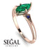 Marquise Emerald Geometrical Engagement Ring - Reese No. 65