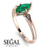 Marquise Emerald Geometrical Engagement Ring - Reese No. 5 image 3