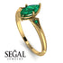 Marquise Emerald Geometrical Engagement Ring - Reese No. 19