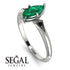 Marquise Emerald Geometrical Engagement Ring - Reese No. 36 image 3