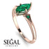 Marquise Emerald Geometrical Engagement Ring - Reese No. 20