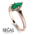 Marquise Emerald Geometrical Engagement Ring - Reese No. 35