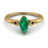 Marquise Emerald Geometrical Engagement Ring - Reese No. 34 image 1