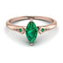 Marquise Emerald Geometrical Engagement Ring - Reese No. 20 image 1