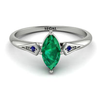 Marquise Emerald Geometrical Engagement Ring - Reese No. 66 image 1