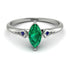 Marquise Emerald Geometrical Engagement Ring - Reese No. 66 image 1