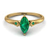 Marquise Emerald Geometrical Engagement Ring - Reese No. 19 image 1