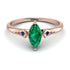 Marquise Emerald Geometrical Engagement Ring - Reese No. 65