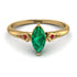 Marquise Emerald Geometrical Engagement Ring - Reese No. 49