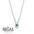 Marquise Emerald Geometrical Necklace - Aleena No. 6