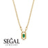 Marquise Emerald Geometrical Necklace - Aleena No. 4