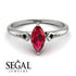 Marquise Ruby Geometrical Engagement Ring - Reese No. 42 image 10